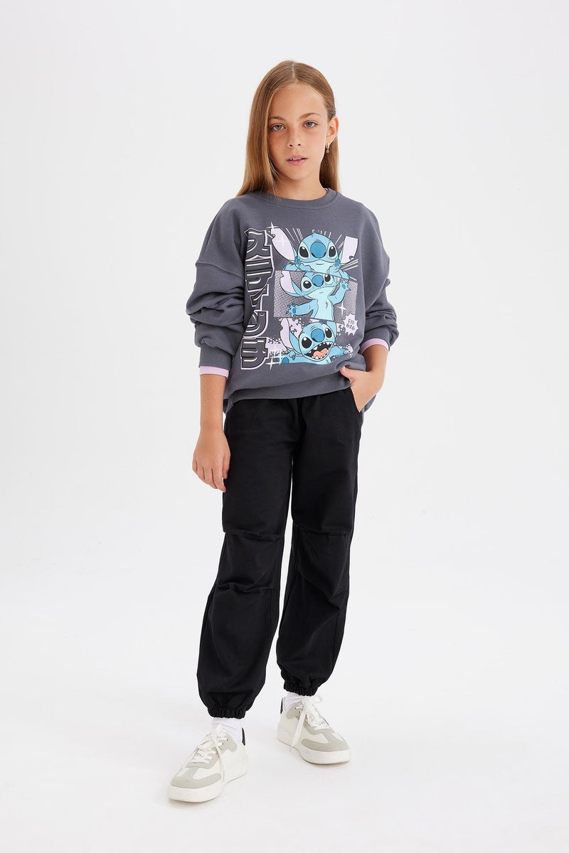 DeFacto Black Girl Girl Parachute Cotton Trousers Casual - Image 3